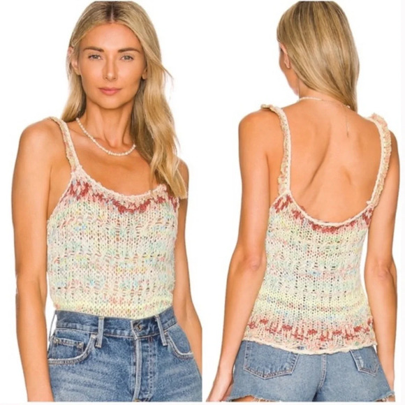 Free People Palmetto Tank in Candied Dream Combo New with Tag W-581 Size S - Picture 1 of 12